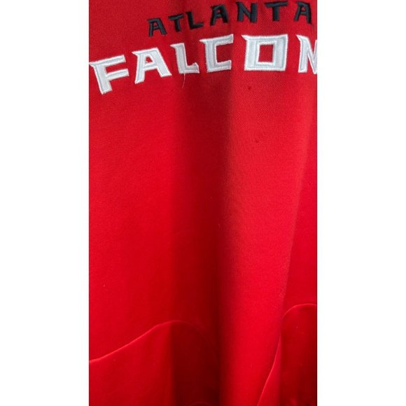 Atlanta Falcons NFL Reebok Mens 2XL Red 1/4 Zip Pullover Jacket Fleece Lined - Picture 4 of 6